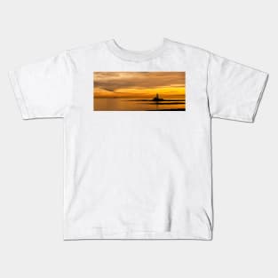 Liquid Gold Sunset Kids T-Shirt